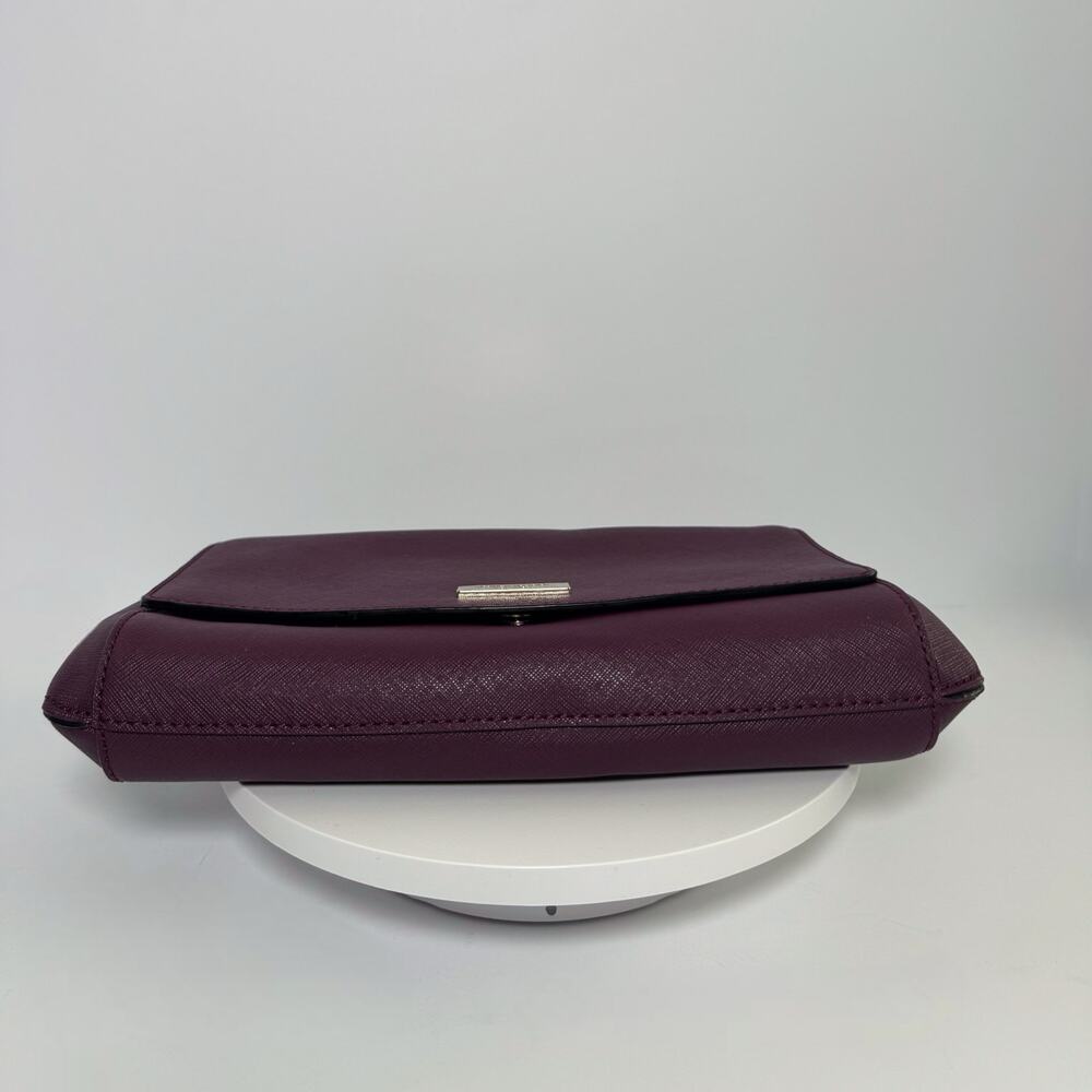 Kate Spade Laurel Way Greer Crossbody Bag in Deep Plum Saffiano - Picture 6 of 13